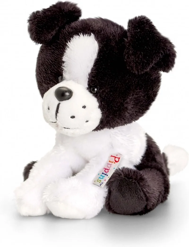 Border Collie knuffel 14 cm från Keel Toys i Svart, Vit – produktbild