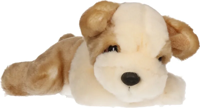 Bulldog - honden knuffel - lichtbruin/beige - pluche - 25 cm från Keel Toys i Beige – produktbild