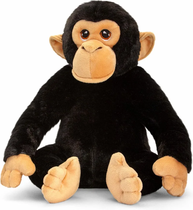 chimpansee aap - 25 cm - Dieren knuffelbeesten by Keel Toys in Black – product photo