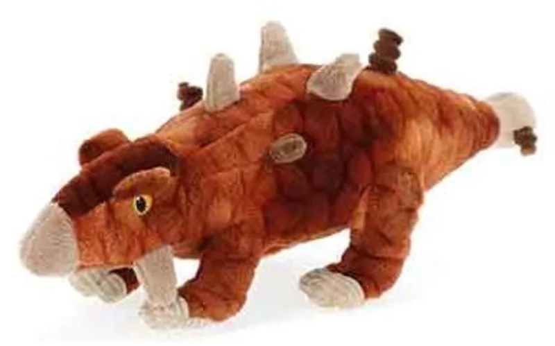 dinosaurus Ankylosaurus - 26 cm - Dieren knuffelbeesten van Keel Toys in Rood, Bruin – productfoto