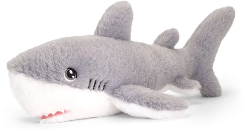 Haai - 25 cm - Dieren knuffelbeesten de Keel Toys en Gris – photo produit