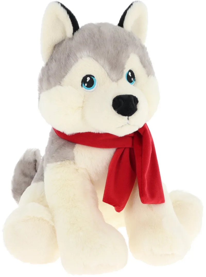 husky met sjaal - 25 cm - Dieren knuffels by Keel Toys in White – product photo