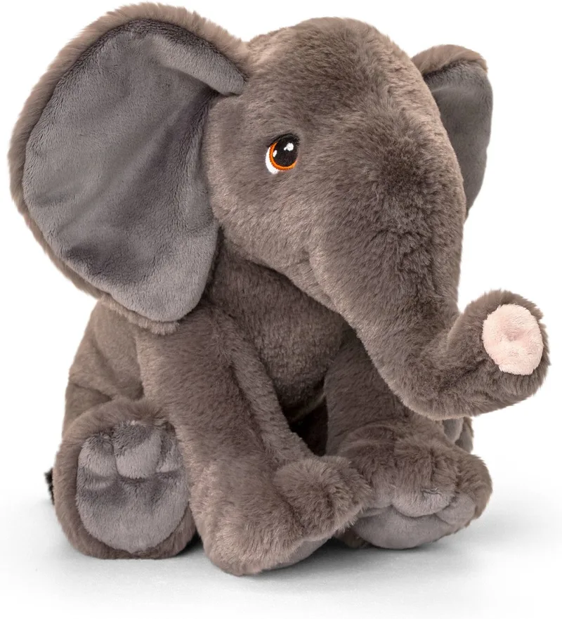 Keelco Pluche knuffel dieren olifant 45 cm - Knuffelbeesten speelgoed fra Keel Toys i Grå – produktbillede