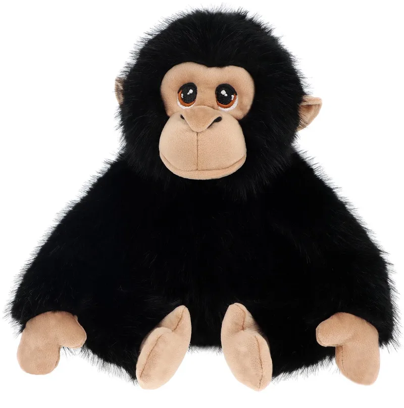 Keeleco chimpansee knuffel - 20 cm - dierenknuffel de Keel Toys en Noir – photo produit