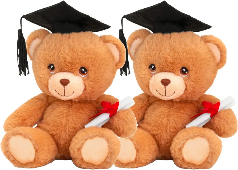 Keeleco - Pluche knuffel beer - 24x- geslaagd - diploma - bruin - 15 cm by Keel Toys in Multicolour – product photo