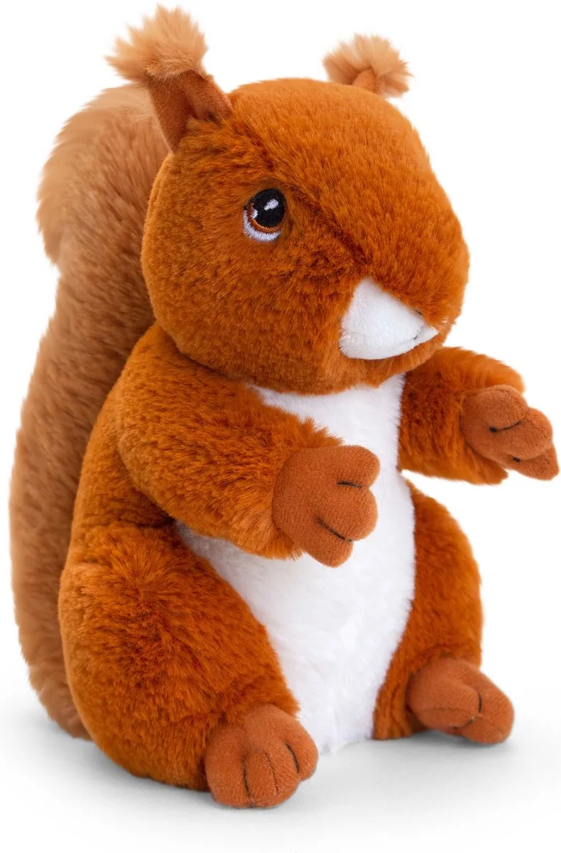 Knuffel - Eekhoorn - rood - dieren knuffels - pluche - 18 cm från Keel Toys i Brun – produktbild