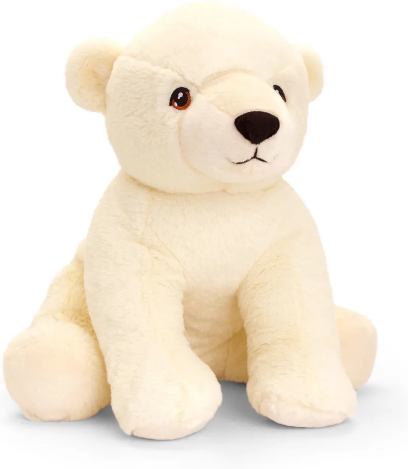 Knuffel - IJsbeer - wit - dieren knuffels - pluche - 35 cm från Keel Toys i Flerfärgad – produktbild