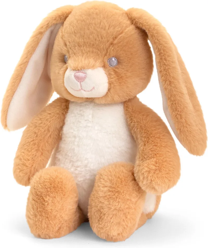 Knuffel - Konijn - bruin - dieren knuffels - pluche - 25 cm by Keel Toys in Lichtbruin – product photo