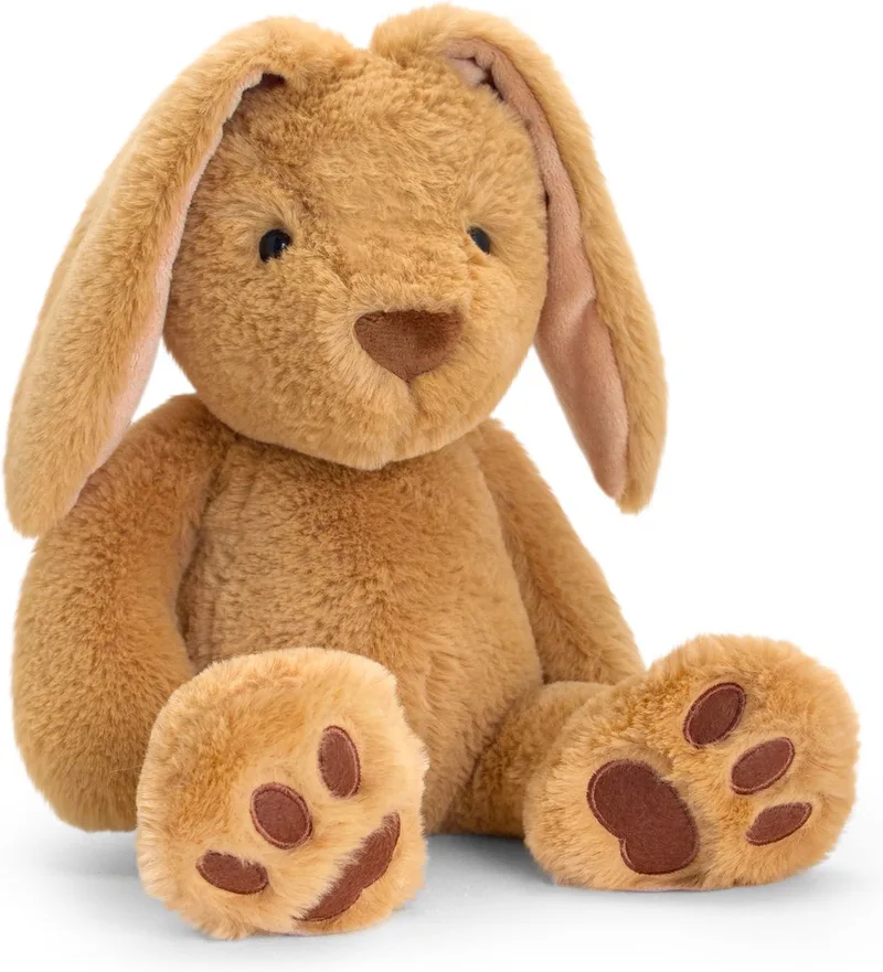 Knuffel - Konijn - dieren knuffels - pluche - 25 cm - lichtbruin - Haas från Keel Toys i Flerfärgad – produktbild