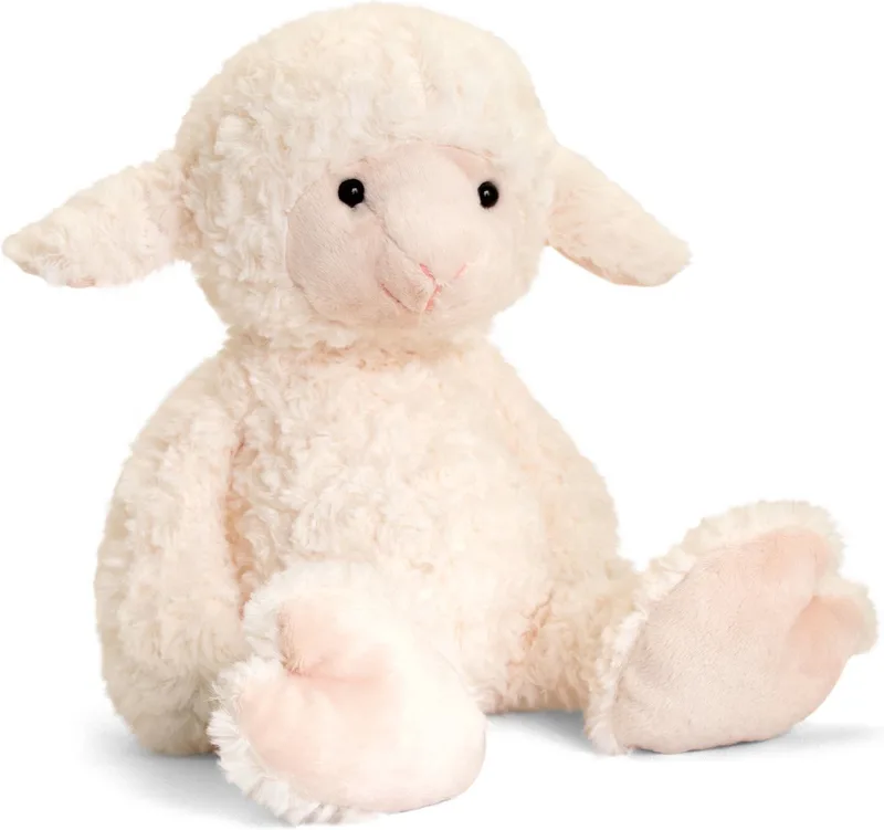 Knuffel - Schaap - dieren knuffels - pluche - lammetje - 25 cm - wit - boerderij dieren från Keel Toys i Flerfärgad – produktbild