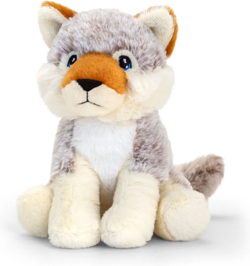 Knuffel - Wolf - grijs - dieren knuffels - pluche - 25 cm by Keel Toys in Multicolour – product photo