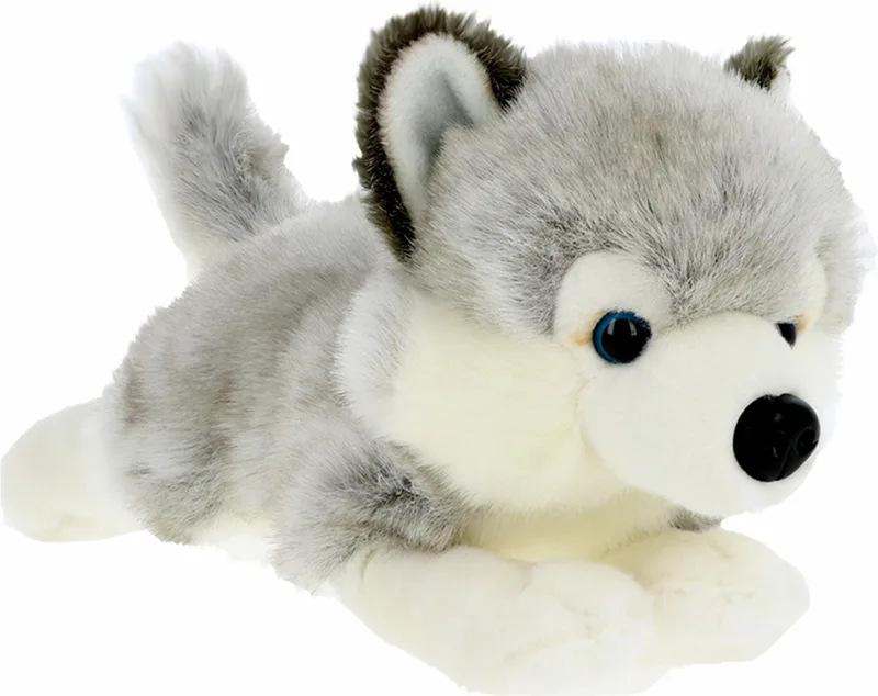 Knuffeldier Puppy Husky hond - zachte pluche stof - premium knuffels - 35 cm - honden knuffel huisdieren by Keel Toys in Grey – product photo