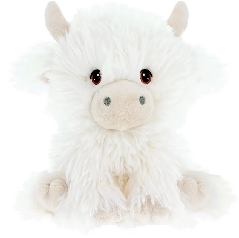 koe - 18 cm - Dieren knuffelbeesten de Keel Toys en Crème – photo produit