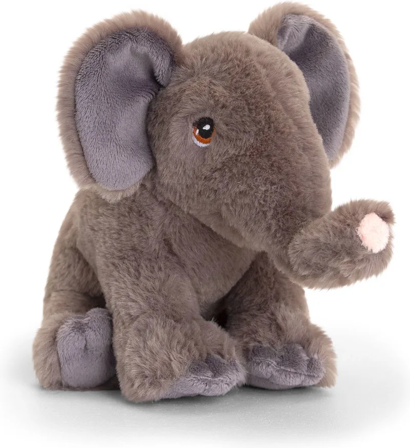 Olifant - 18 cm - Dieren knuffelbeesten de Keel Toys en Multicolore – photo produit