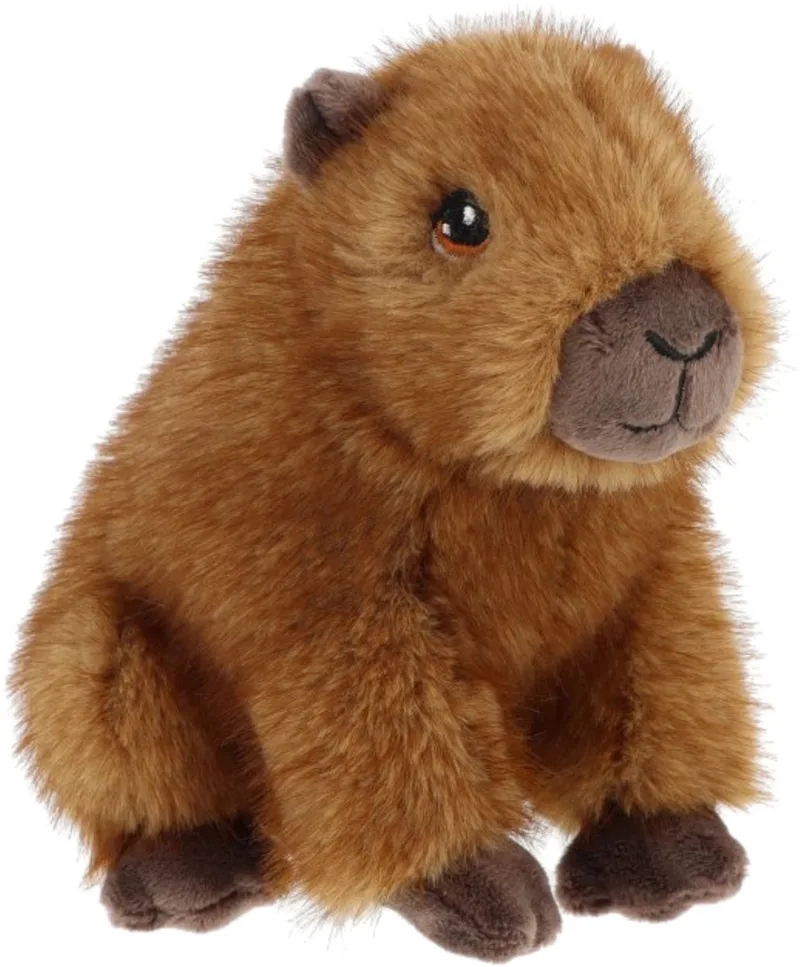 pluche Capybara - knuffeldier - met geluid - 15 cm - knuffel Capybara - Eco collectie by Keel Toys in Brown – product photo