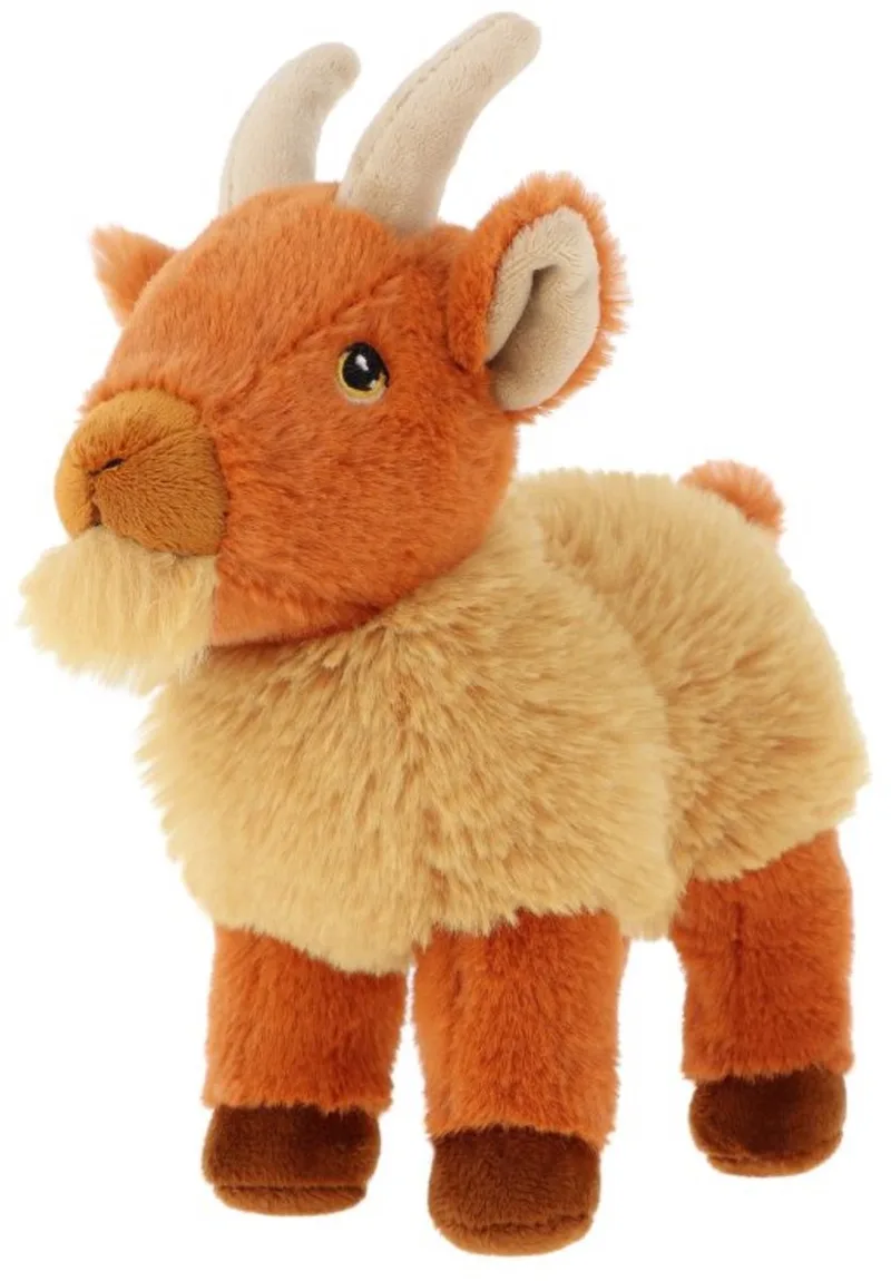 pluche Geit - knuffeldier - bruin - zittend - 20 cm - knuffel Geitje - eco collectie von Keel Toys in Orange – Produktfoto