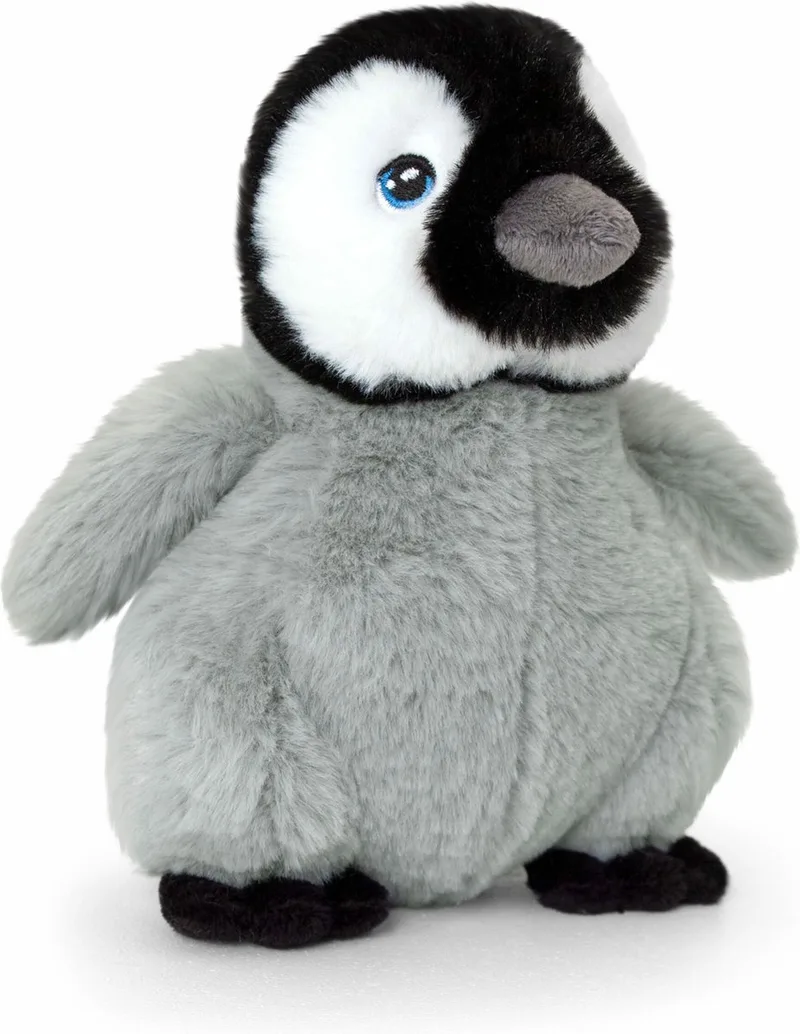 pluche keizers pinguin kuiken knuffeldier - grijs/zwart - staand - 25 cm - Pooldieren by Keel Toys in Grey – product photo
