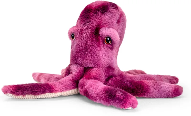 Pluche knuffel dieren paarse inktvis/octopus 25 cm - Knuffelbeesten inktvissen speelgoed från Keel Toys i Lila – produktbild
