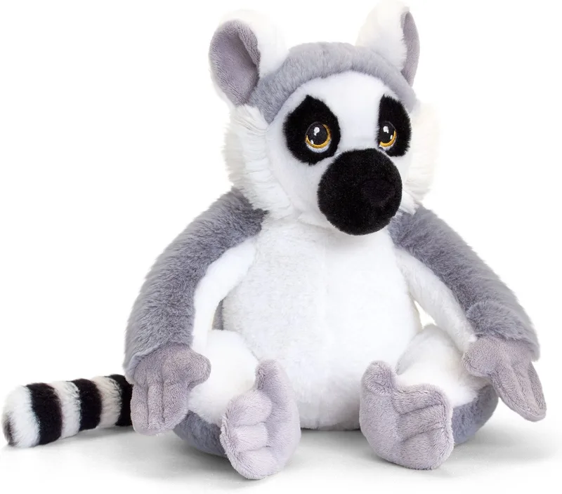 Pluche knuffel ringstaart maki aap - 25 cm - Knuffelbeesten - grijs - apen speelgoed by Keel Toys in Multicolour – product photo