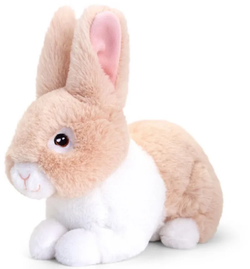 pluche Konijn - knuffeldier - zittend - 18 cm - knuffel Konijn från Keel Toys i Beige – produktbild