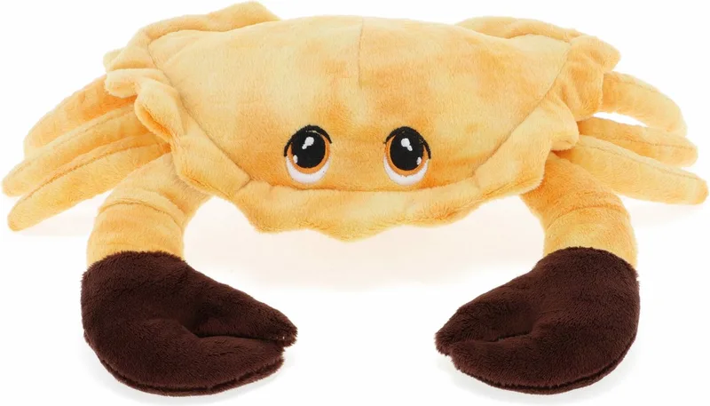 pluche krab knuffeldier - lopend - 25 cm - Zeedieren de Keel Toys en Lichtbruin – photo produit
