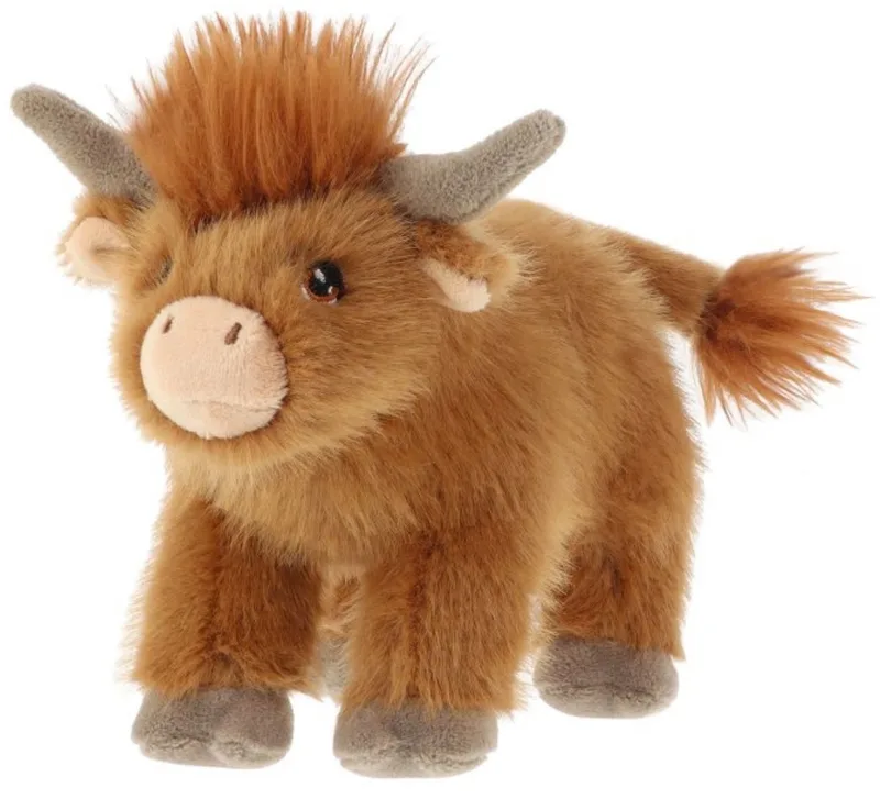 pluche Schotse Hooglander koe - knuffeldier - staand - 20 cm - knuffel koe - Eco collectie by Keel Toys in Brown – product photo