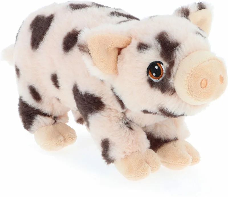 pluche varken/biggetje knuffeldier - gevlekt - lopend - 18 cm - Luxe Eco kwaliteit knuffels by Keel Toys in Pink – product photo
