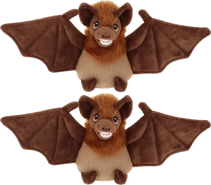 pluche vleermuis knuffeldier - 2x - vliegend - 15 cm by Keel Toys in Brown – product photo