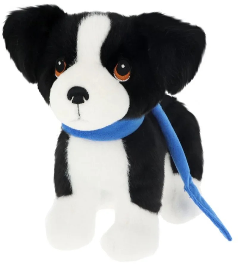Puppy Love in lead Border Collie - 23 cm - Dieren knuffelbeesten by Keel Toys in Black, White – product photo