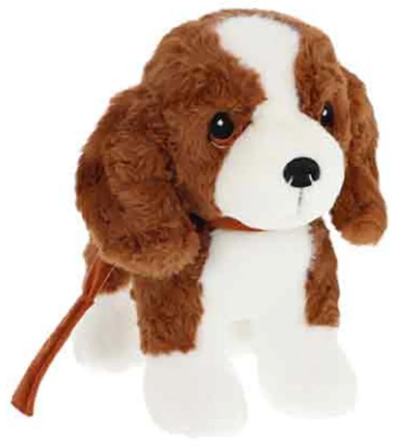 Puppy Love in Lead Spaniël - 23 cm - Dieren knuffelbeesten by Keel Toys in Brown, White – product photo
