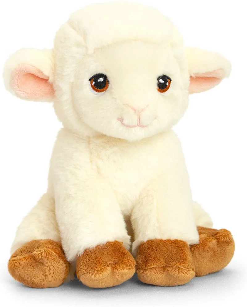 schaap - 19 cm - Dieren knuffelbeesten von Keel Toys in Beige – Produktfoto