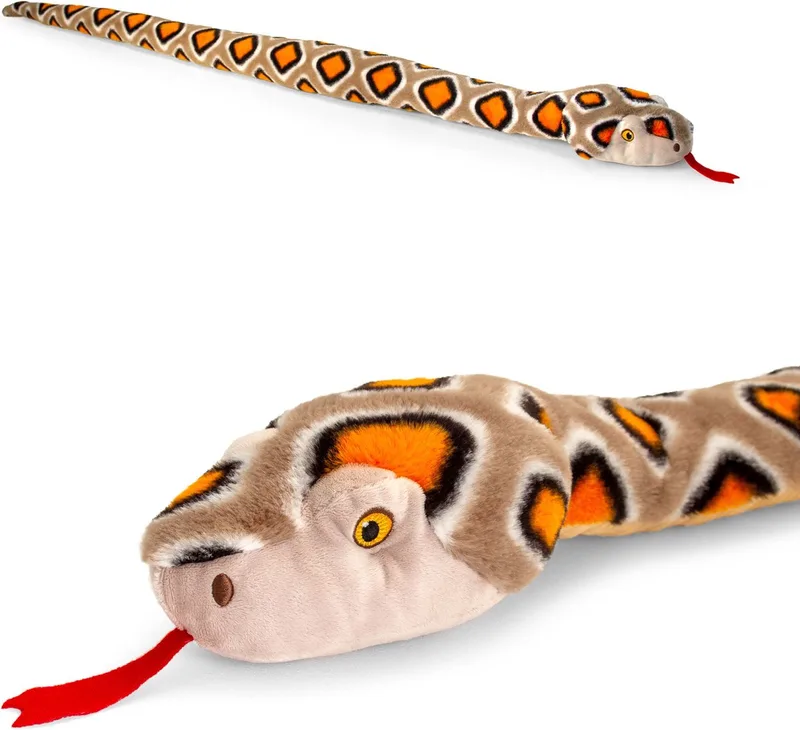 slang knuffel - pluche - 100 cm - dier - cadeau Knuffelbeest - reptiel - speelgoed från Keel Toys i Brun – produktbild