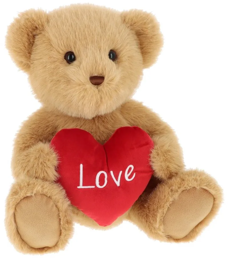 teddybeer met hartje - 28 cm - Dieren knuffelbeesten de Keel Toys – photo produit