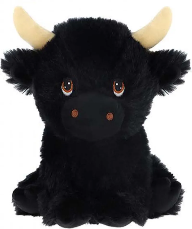 zwarte koe - 18 cm - Dieren knuffels by Keel Toys in Black – product photo