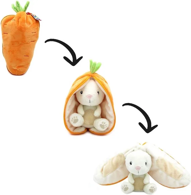 Flipetz - 2-in-1 Knuffel - Gadget het Konijn / Wortel - 14 x 9 x 26 cm