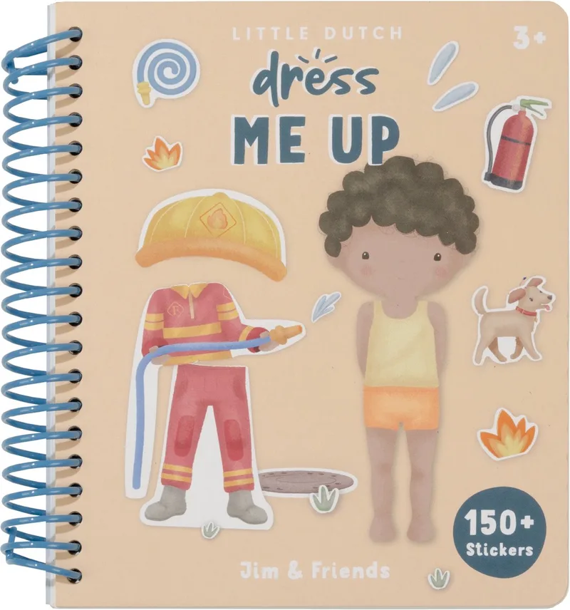 Aankleedboek Dress Me Up - Rosa & Friends - Stickerboek - 24 pagina's - 12 stickerpagina's - Knutselen - Speelgoed kinderen - Voor meisjes en jongens från Little Dutch i Jim Dress me up boek – produktbild