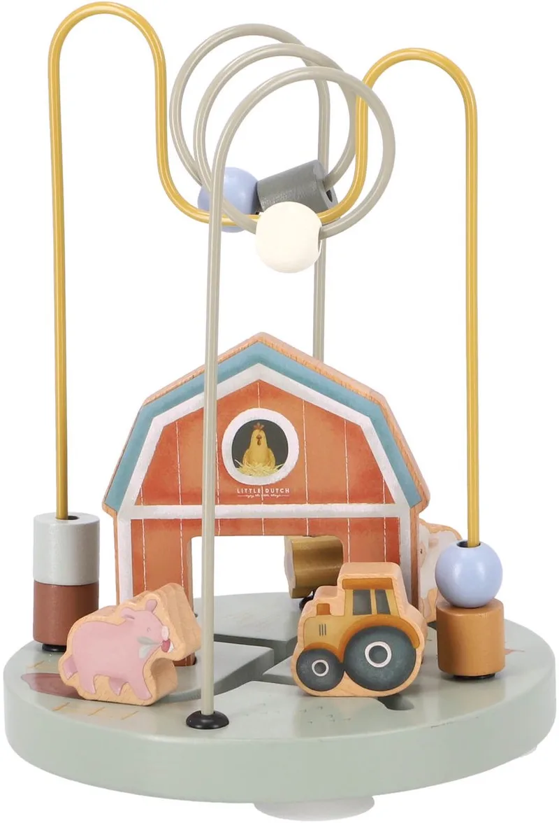 Activiteitenspiraal hout FSC - Little Farm von Little Dutch in Mehrfarbig – Produktfoto