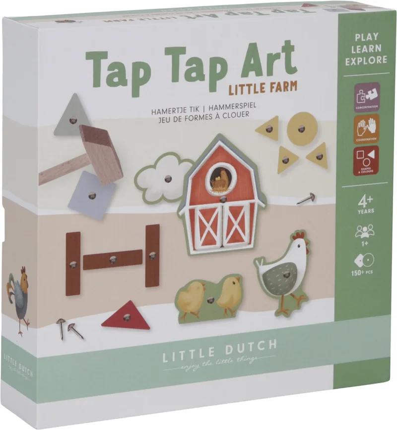 Hamertje tik FSC - Little Farm van Little Dutch in Meerkleurig – productfoto