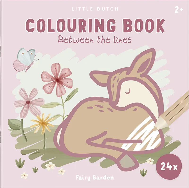 Kleurboek - Fairy Garden - Kleuren tussen de lijntjes - Peuter kleuter speelgoed - Knutselen - Speelgoed kinderen - Voor meisjes - Vanaf 3 jaar fra Little Dutch i Variant Fairy Garden – produktbillede