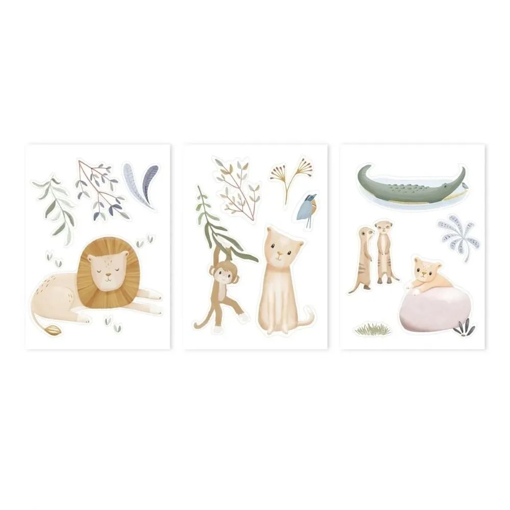 Muursticker Set Little Dutch Safari Leo van Little Dutch – productfoto