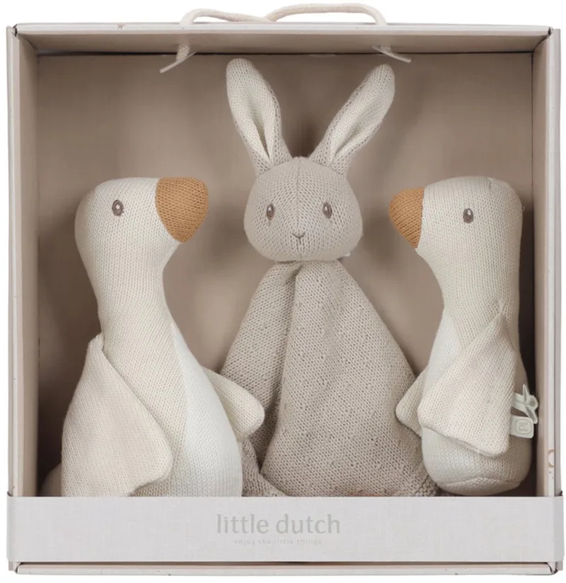 Newborn Naturals Gebreide Giftset de Little Dutch en Marron – photo produit