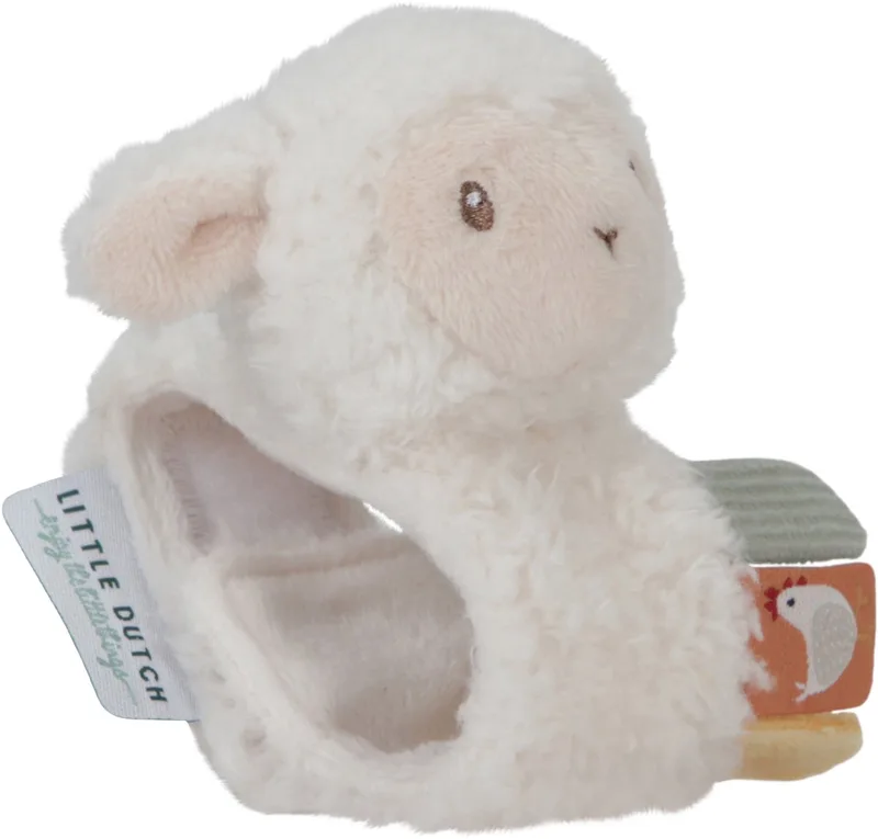 Polsrammelaar schaap - Little Farm by Little Dutch in White – product photo