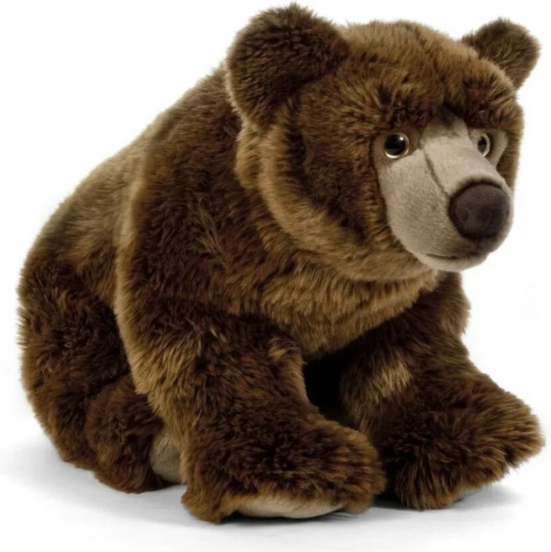Bruine beer knuffel - pluche - 45 cm - beren - berenknuffel - bosdieren knuffels - Speelgoed fra Living Nature i Brun – produktbillede