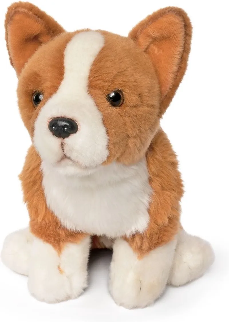 knuffel Corgi hond 20 cm från Living Nature i Bruin met wit – produktbild