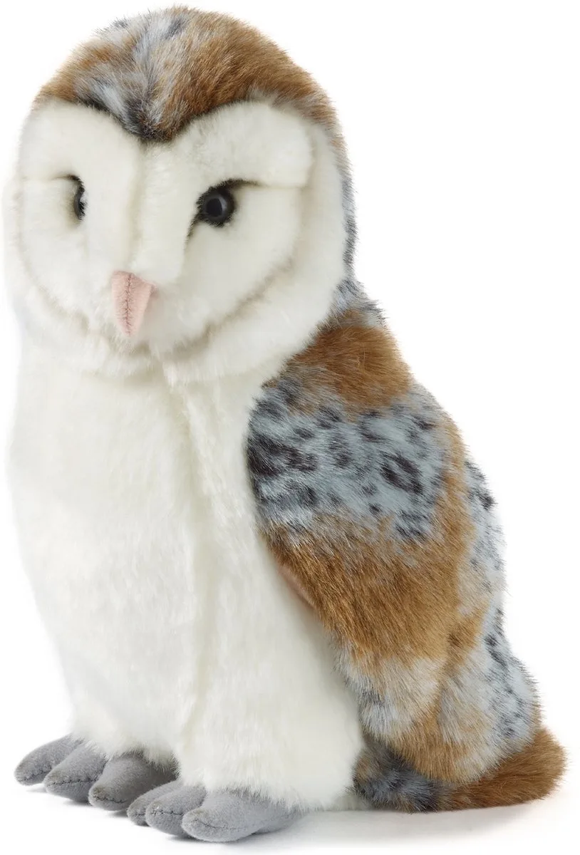 Knuffel Uil - Kerkuil - pluche - 30 cm - uilen knuffeldier de Living Nature en Marron – photo produit