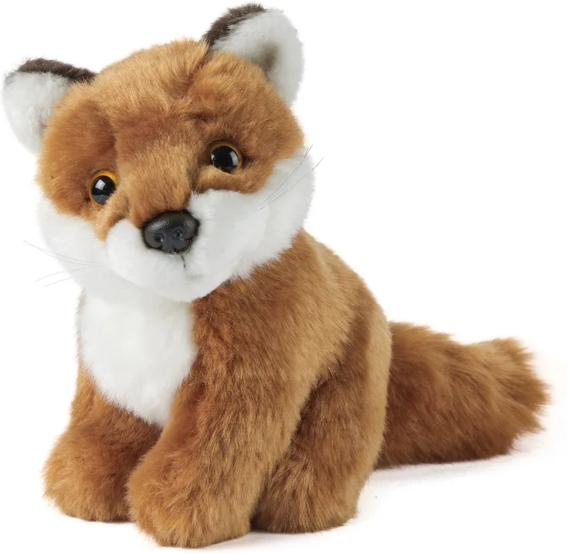 Knuffel - Vos - Zittend - 15 cm fra Living Nature i Brun, Hvid – produktbillede