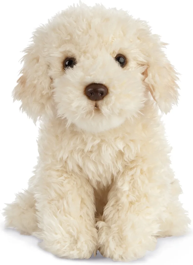 Labradoodle knuffel - 25 cm - pluche - hond/honden - beige - speelgoed van Living Nature in Meerkleurig – productfoto