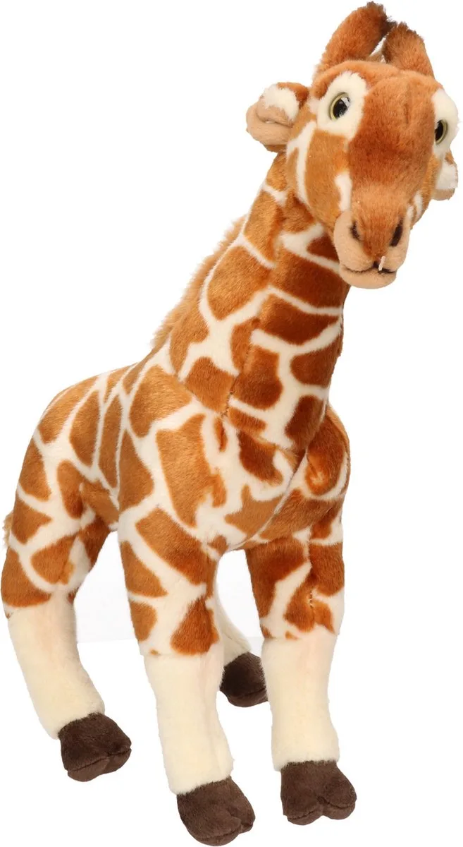 Pluche giraffe knuffel 41 cm speelgoed - Safari dieren knuffeldieren - Speelgoed voor kind by Living Nature in Multicolour – product photo