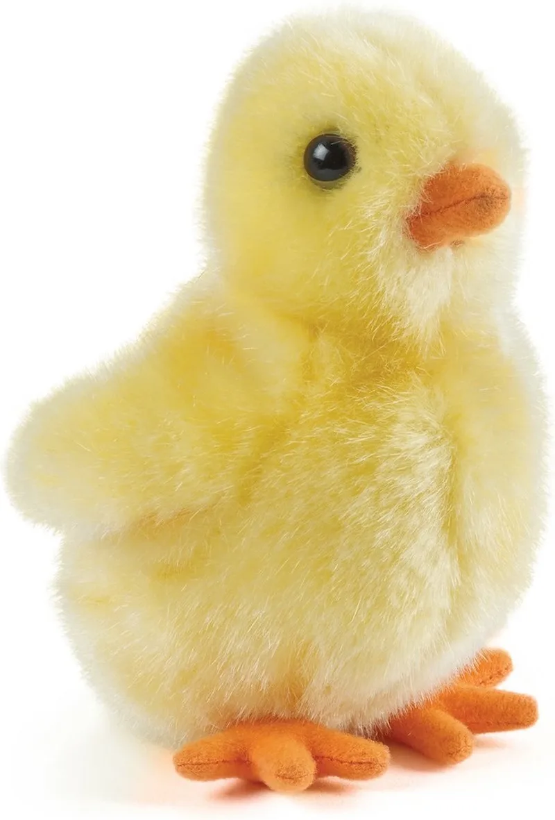 Pluche kuikentje - 12 cm - knuffel - paaskuiken - speelgoed de Living Nature en Jaune – photo produit