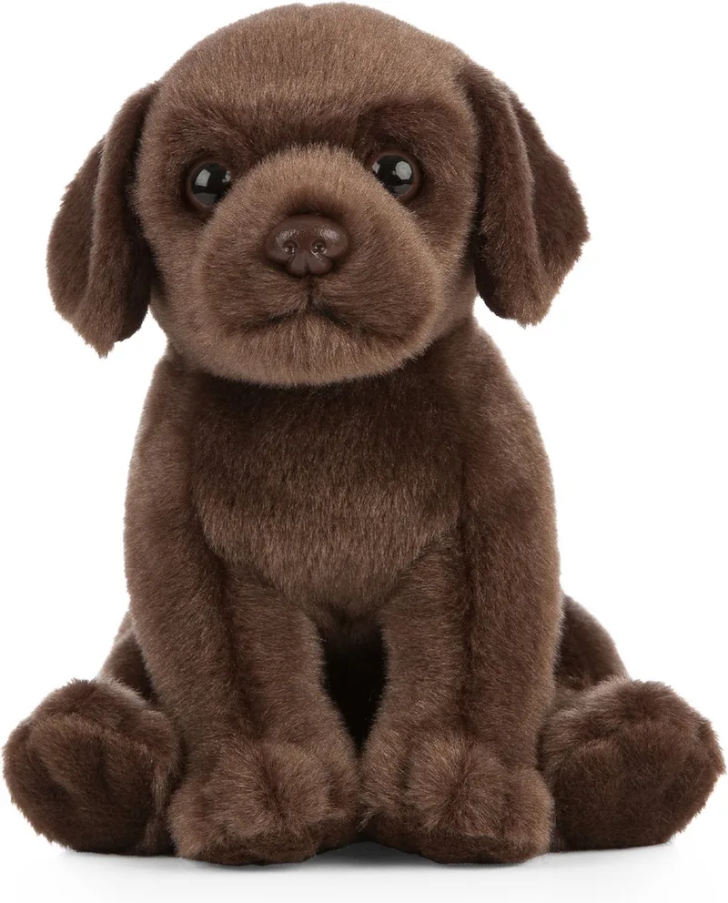 Pluche Labrador - 16 cm - hond/honden - knuffel - speelgoed van Living Nature in Bruin – productfoto